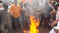 DMK workers hold protest in Chennai against Union Education Minister Pradhan remark in Parliament