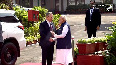 PM Modi welcomes UK PM Keir Starmer to Raj Bhavan in Mumbai
