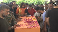 Kedarnath crash pilot Rajveer Singh's wife fights hard to hold back tears at his funeral procession