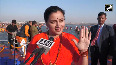 Navneet Rana takes holy dip in Triveni Sangam