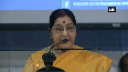 EAM Sushma Swaraj performs yoga in European Parliament s Yehudi Menuhin hall