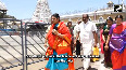 Tamil Nadu Chief Minister MK Stalins wife Durga Stalin visits Tirumala Tirupati Temple