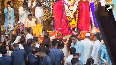 Mukesh and Nita Ambani visit Lalbaugcha Raja
