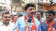 BJP protests outside Kanteerava Studios in Bengaluru against Congress govt over pothole issue