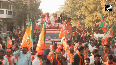 Gujarat BJP National President JP Nadda holds roadshow in Bhavnagar