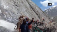 Watch: ITBP forces form wall on narrow path to shield pilgrims