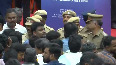 Ruckus created at public meeting held by pollution board in Chennai regarding erection of pen statue honoring late CM M Karunanidhi