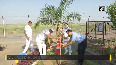 CISF personnel participate in tree plantation drive at Amritsar airport.mp4
