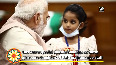 PMO staffers' daughters tie 'rakhi' to PM Modi