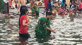 MP Devotees take holy dip in River Narmada on occasion of Buddha Purnima