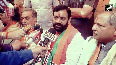 Haryana CM Nayab Singh Saini joins BJP candidate Sanjay Tandons roadshow in Chandigarh