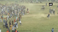 Sikh warriors display horse riding skills in Amritsar to celebrate Bandi Chhor Diwas