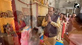 NDA Lok Sabha Speaker candidate OM Birla offers prayers at his residence ahead of voting