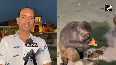 Hanuman Sena feeds thousands of monkeys in Ayodhya on 4th Tuesday of Jyeshtha