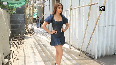 Pooja Hedge looks stylish as she spotted outside her home