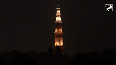 Beautifully illuminated Qutb Minar glows brightly as India celebrates Diwali