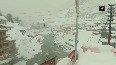 Uttarakhand Badrinath temple in Chamoli receives fresh snowfall