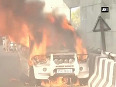 Scorpio catches fire in Chennai