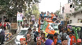 Delhi polls JP Nadda holds roadshow in Adarsh Nagar assembly constituency