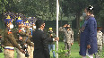 73rd R-Day Union Minister Nitin Gadkari unfurls National Flag at his residence in Delhi