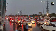 Heavy rain triggers major traffic jam on Delhi-Gurugram highway