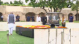 Vice President-elect Jagdeep Dhankhar pays tribute to Mahatma Gandhi at Rajghat