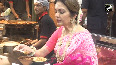 Nita Ambani enjoys street food at a 'chaat' shop in Varanasi