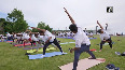 Yoga Day celebrated at iconic Niagara Falls