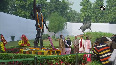 PM Modi Om Birla pay floral tributes to Birsa Munda on his birth anniversary in Delhi