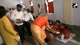 CM Yogi performs 'Kanya Pujan' on Navratri