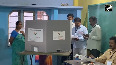 Lok Sabha Phase 4 Polling officials conduct mock polling at a booth in Warangal