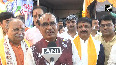 Union Minister Shivraj Singh Chouhan takes part in Dahi Handi celebrations on Janmashtami