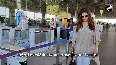 Bhagyashree spotted at Mumbai airport