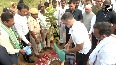 LoP Rahul Gandhi plants a tree in Amar Shaheed Veera Pasi village in Raebareli