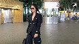 Manushi dazzles in all-black outfit at Mumbai airport