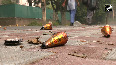 Markets in RK Puram show large piles of garbage following Diwali festivities
