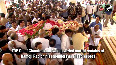 TDP Chief N Chandrababu Naidu carries mortal remains of Media Baron Ramoji Rao during last rites