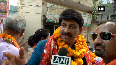 Manoj Tiwari holds dhanyawad yatra in New Delhi