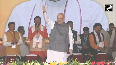 Home Minister Amit Shah arrives at Gandhi Maidan in Patna, Bihar for Nitish Kumar oath ceremony