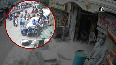 Caught on camera Car driven by Minor rams into shop in Andhra, 2 injured