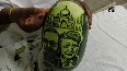 TN artist carves portrait of Donald Trump, PM Modi on watermelon