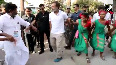Rahul shakes leg with tribal dancers in Telangana