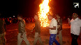 In Amritsar, common people burnt Holika along with BSF soldiers