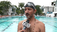 Gujarat Yoga Enthusiasts in Surat perform Asanas in swimming pool on International Yoga Day