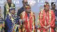 Nitin Gadkari honored with doctorate degree at Graphic Era University