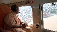 UP CM Yogi Adityanath takes aerial stock of Ganga water levels in Varanasi