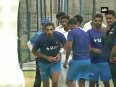 Anil Kumble sweats it out with players during practice session