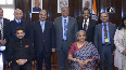 FM Sitharaman poses with finance team on eve of Union Budget