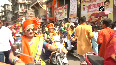 'Mumbai chi Mulgis' ride bikes during Gudi Padwa celebrations