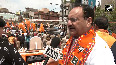 Odisha BJP national president JP Nadda holds roadshow in Bhubaneshwar